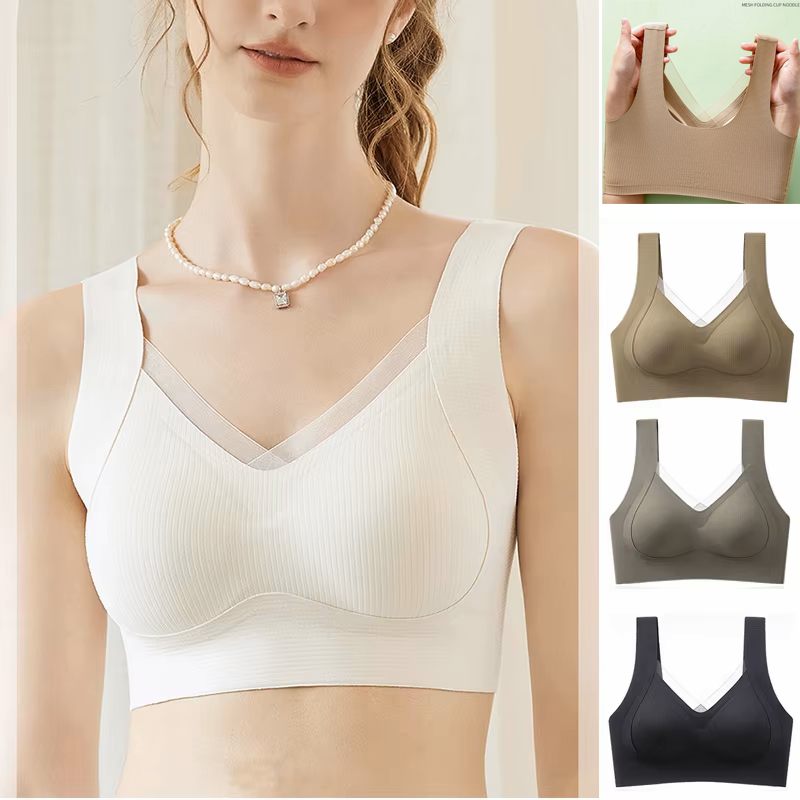 Wirefree Bra Comfort - 1pcs Women's Bra Breathable Gather Together