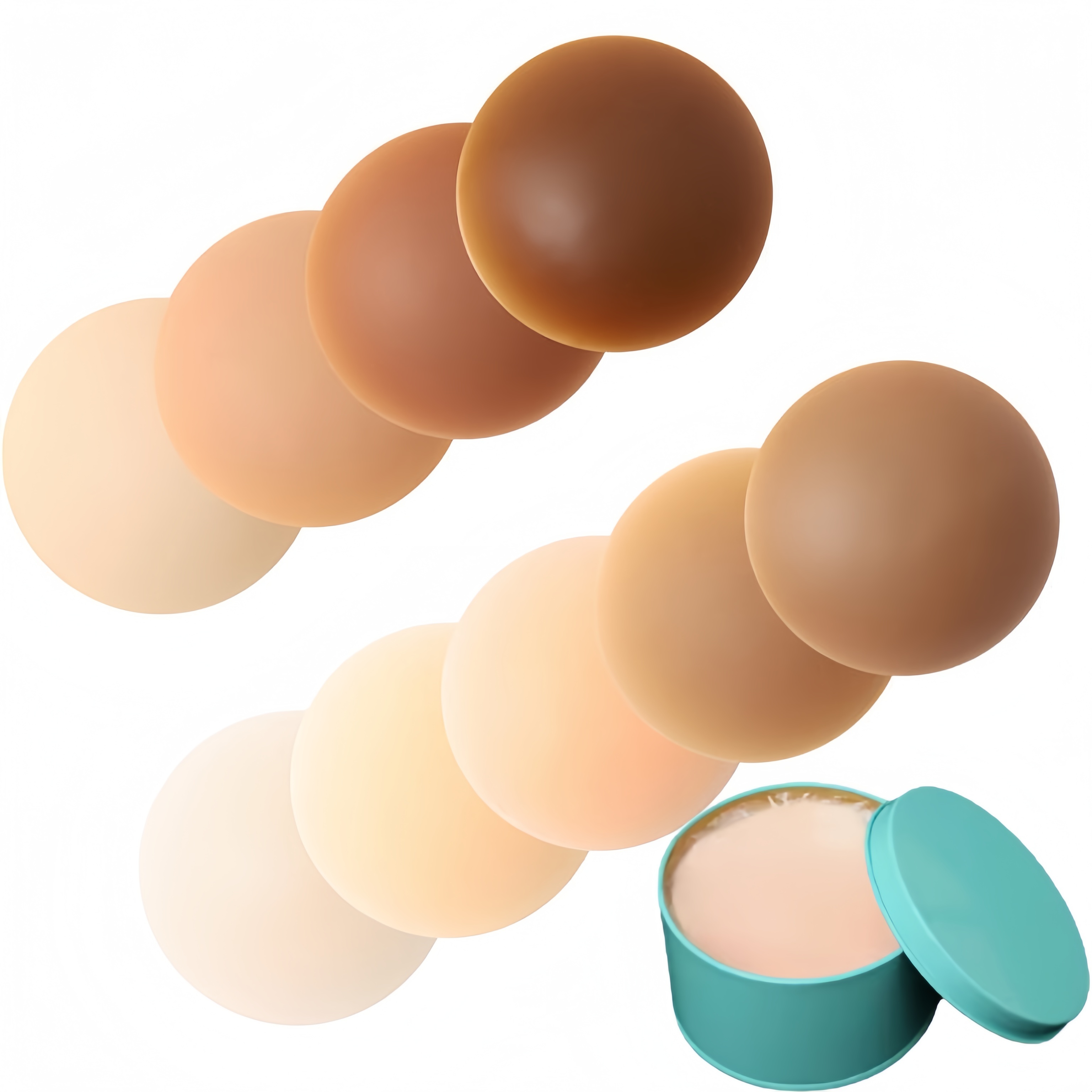 Strapless Bra Adhesive - Reusable Silicone Adhesive Nipple Cover Invisible