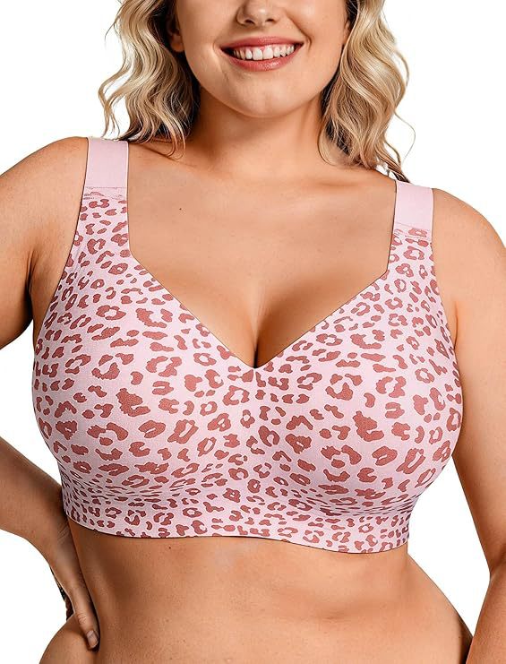 Plunge Bra Push Up - Plus Size Wireless Jelly Bra Women