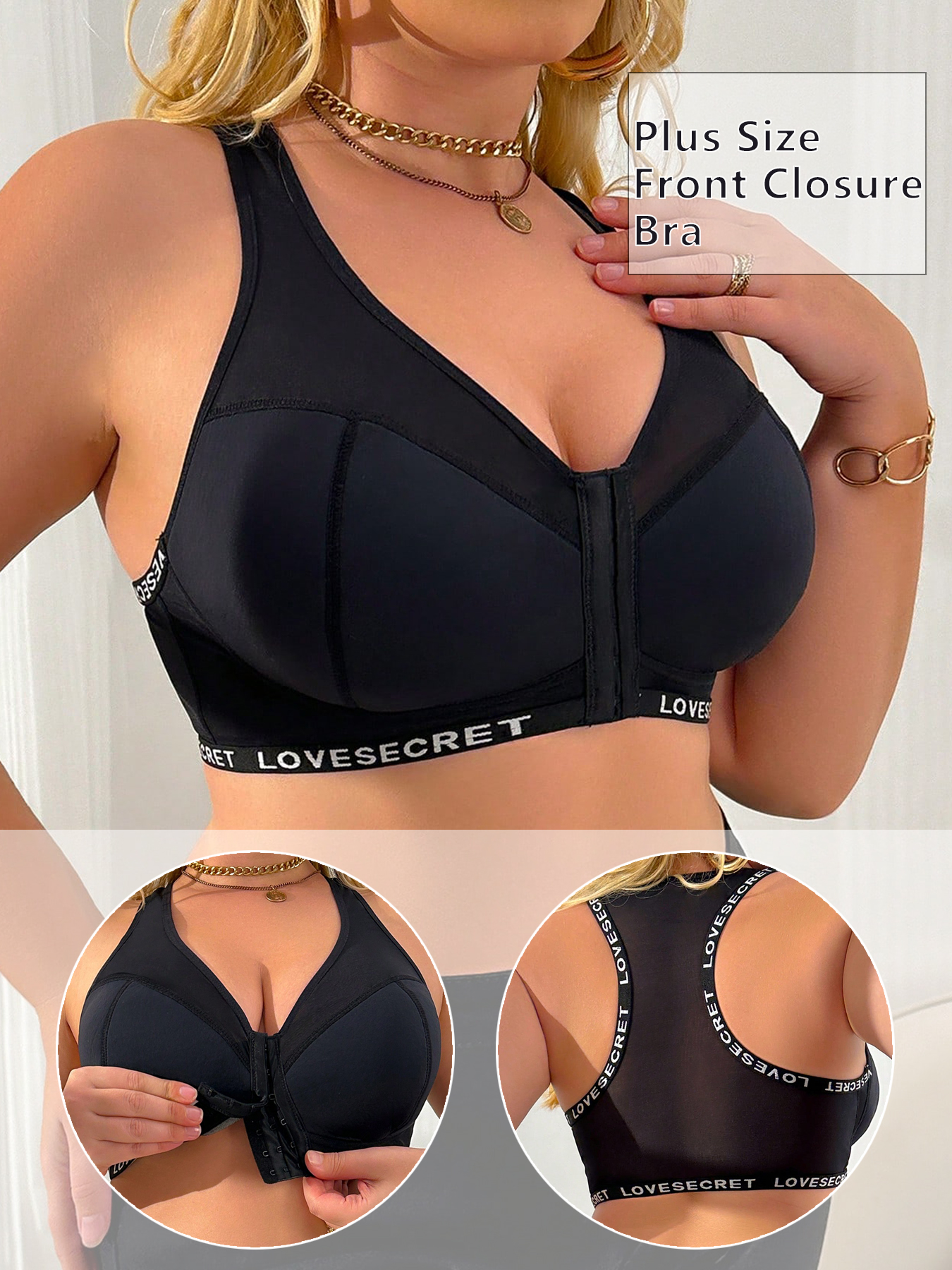 Women Plus Size Lace Bra Front - огляд і ціна Wirefree Bra Comfort