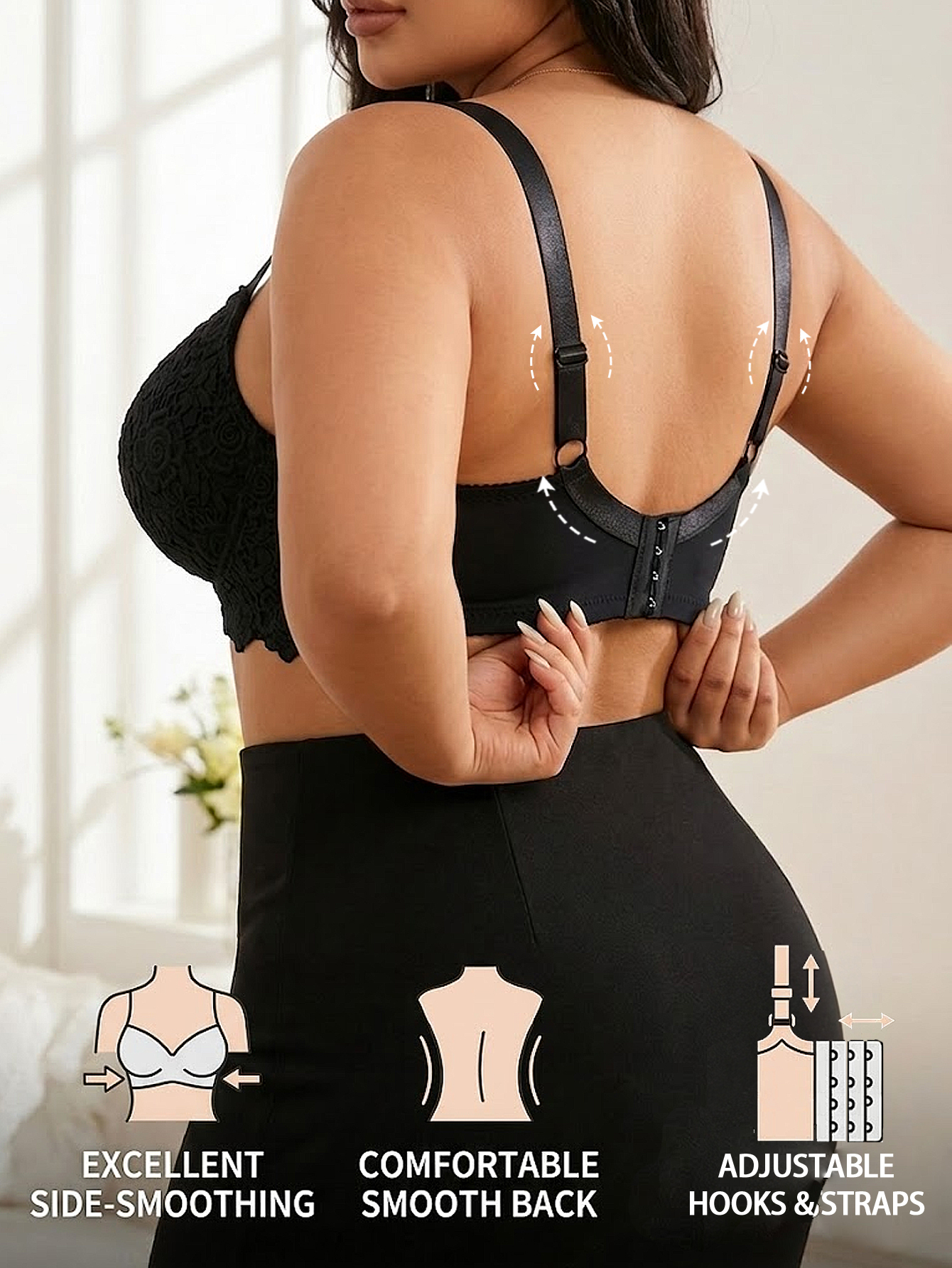 Women Plus Size Floral Push Up - огляд і ціна Plunge Bra Push Up