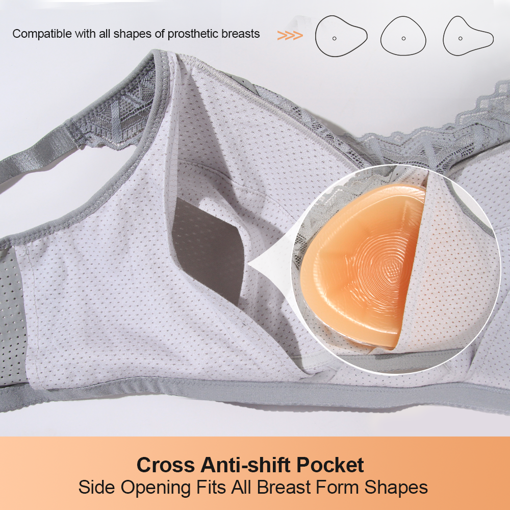 Bra With Fake Breast Form Mast - огляд і ціна Mastectomy Bra Pocket