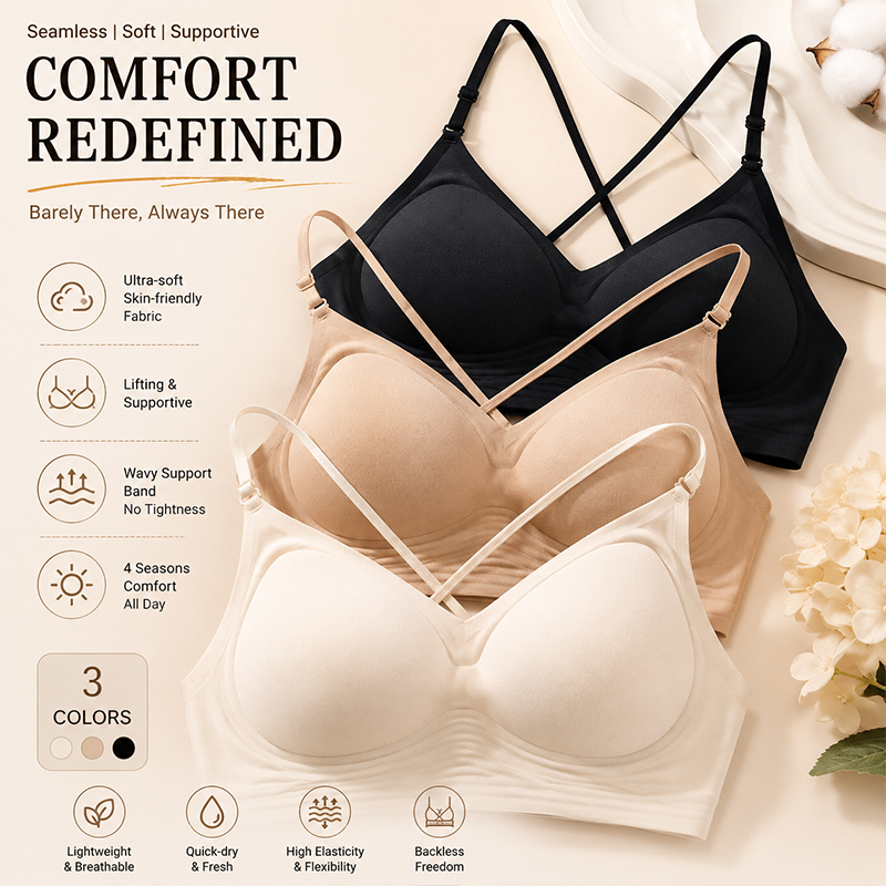 FINETOO Seamless Wave Support  - огляд і ціна Sleep Bra Bralette