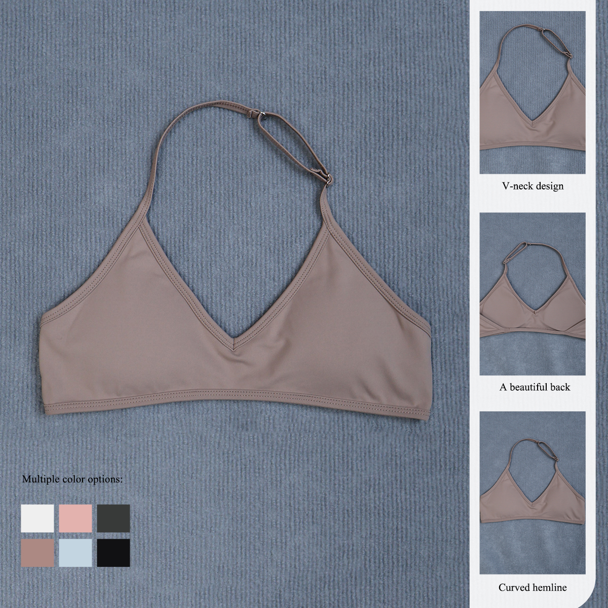 Women's Summer Halter Neck Pad - огляд і ціна Sports Bra Racerback