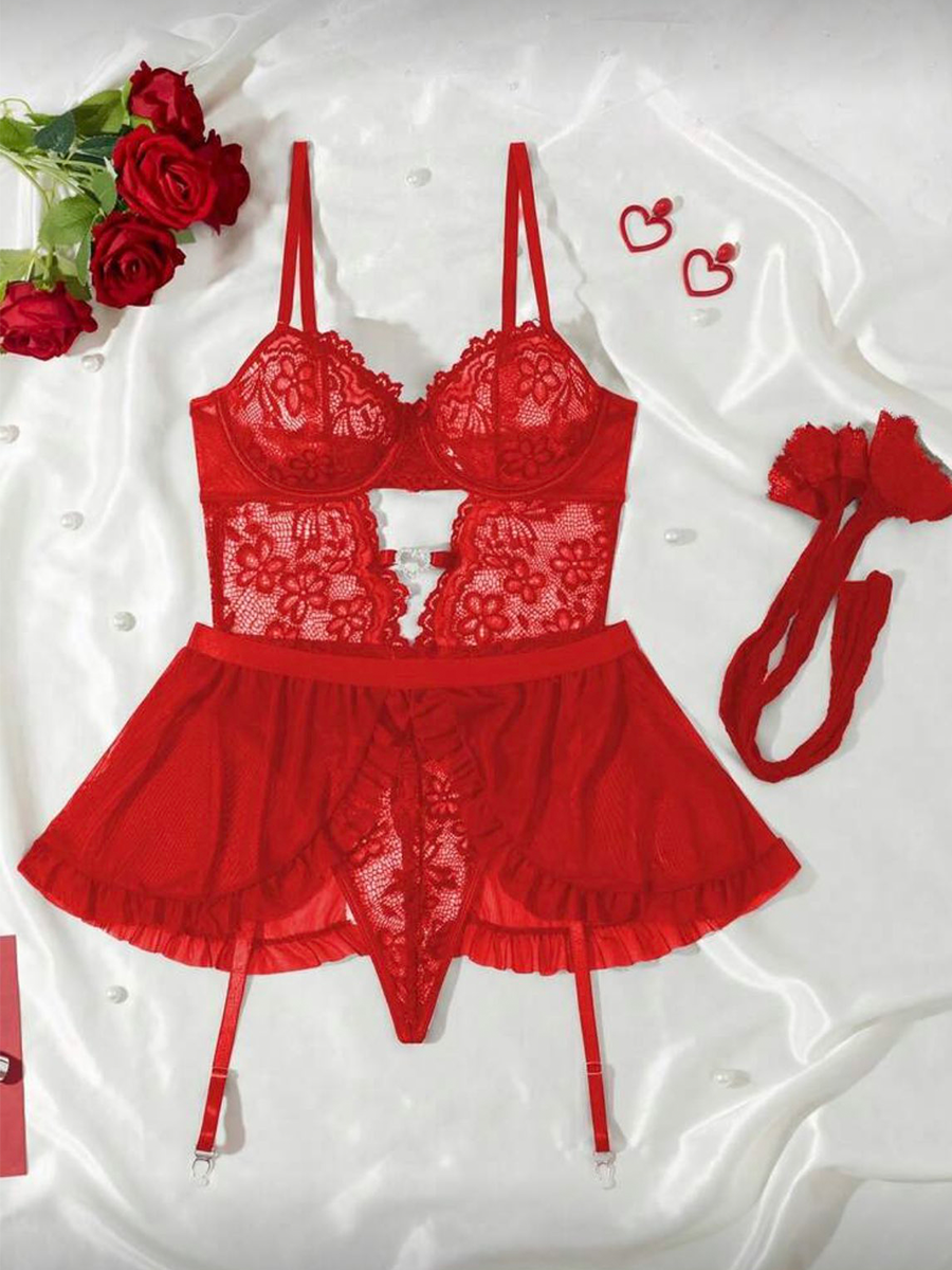 Erotic Women's Lingerie Sets F - огляд і ціна Lace Bralette Set